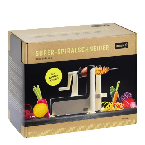Lurch, 'Super-Spiralschneider' inkl. 2 Edelstahl- und 20 Holzspießen