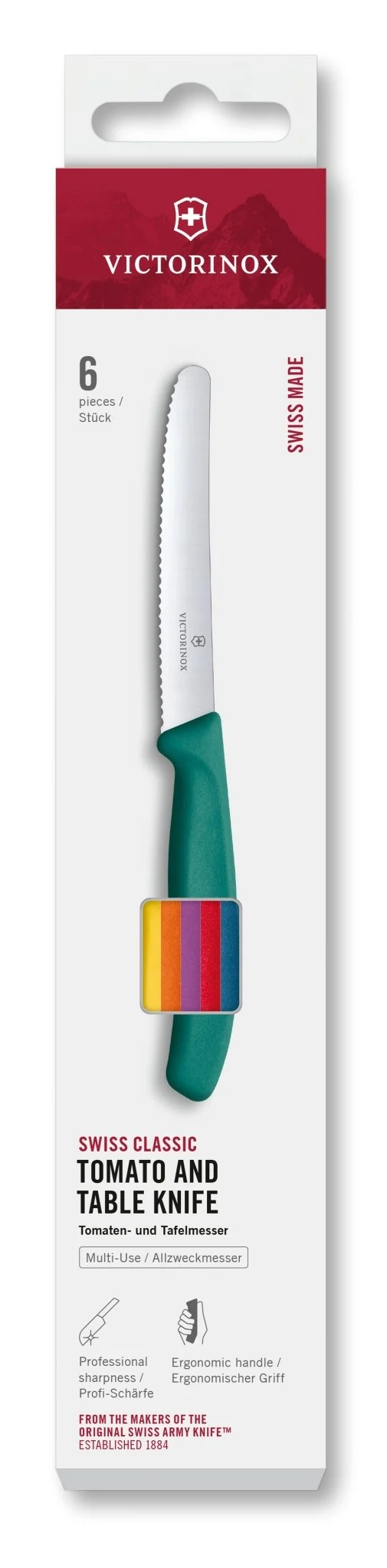 Victorinox Swiss Classic, Tomaten & Tafelmesser, 6tlg, 11cm, assortiert, Box