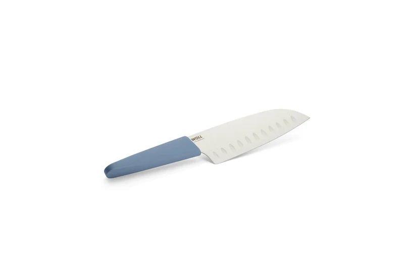 Woll, Santoku Messer, 18cm - hellblau