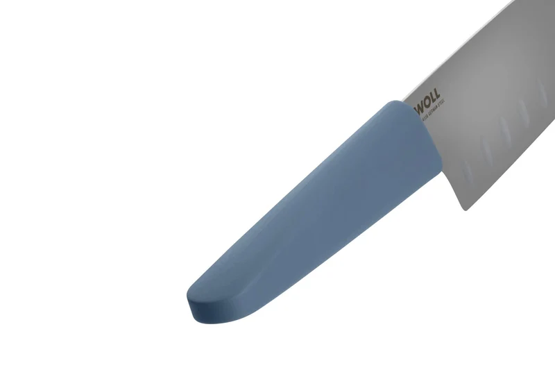 Woll, Santoku Messer, 18cm - hellblau