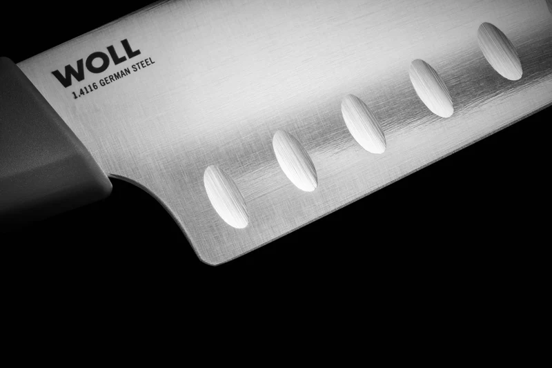Woll, Santoku Messer, 18cm - hellgrau