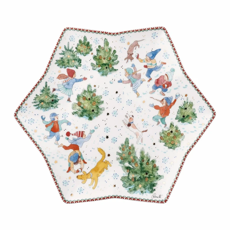 Weihnachtsspiele, Sternschale 34 cm, Hutschenreuther 2025