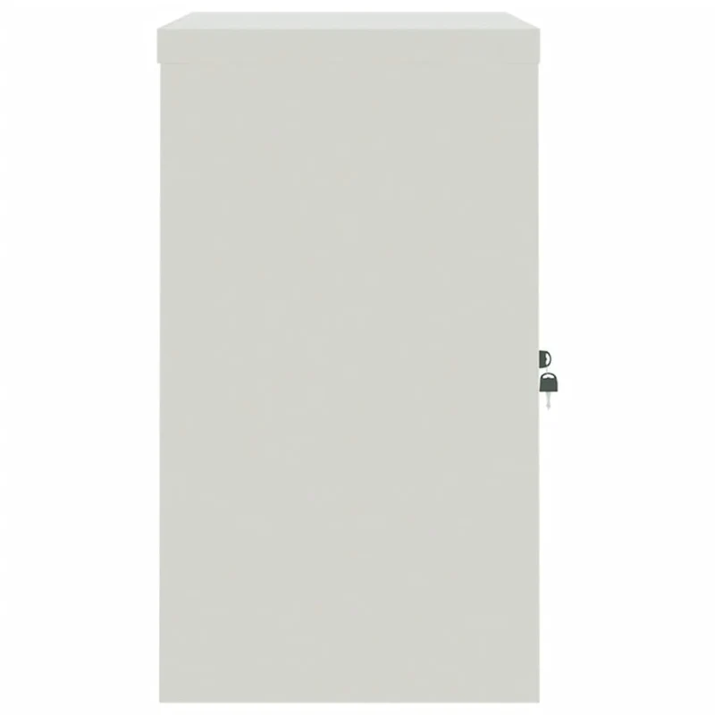 Aktenschrank Hellgrau und Blau aus pulverbeschichtetem Stahl 90x40x70 cm mit Einlegeboden abschließbar für Büro Homeoffice Arbeitszimmer Ordnung und Aufbewahrung