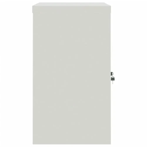Aktenschrank Hellgrau und Blau aus pulverbeschichtetem Stahl 90x40x70 cm mit Einlegeboden abschließbar für Büro Homeoffice Arbeitszimmer Ordnung und Aufbewahrung