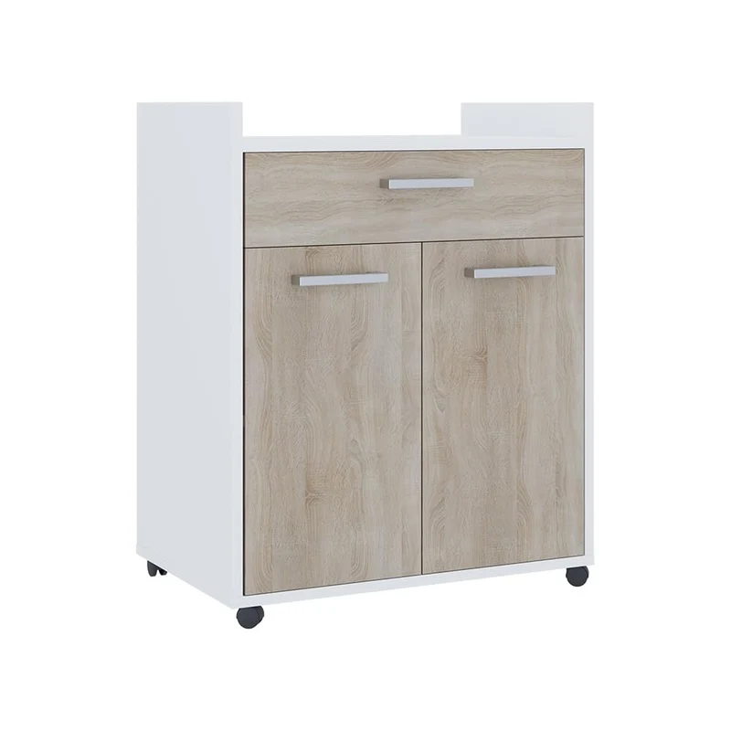 Vicco Rollcontainer Ansel, Weiß/Sonoma, 60 x 40 cm