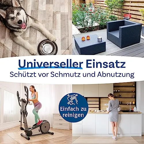 Floordirekt Bodenschutzmatte für Hartböden - Neo - transparente Bürostuhlunterlage Bodenmatte Stuhlunterlage - Stärke: 1,5 mm (Transparent, 150 x 200 cm)