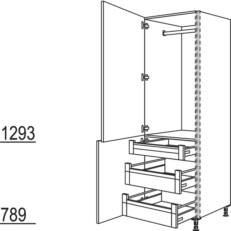 nobilia XL-Garderobenschrank NHSWGIA40-1X 40 cm