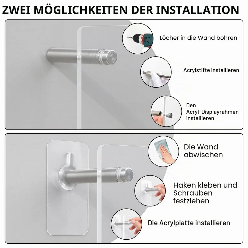 Acryl Zeitschriftenhalter Wand - 2 Stück Magazinhalter 40CM Zeitschriftenständer Transparente Prospekthalter Bücherregal Organizer für Büro Brief Schlafzimmer Schulen Wohnzimmer