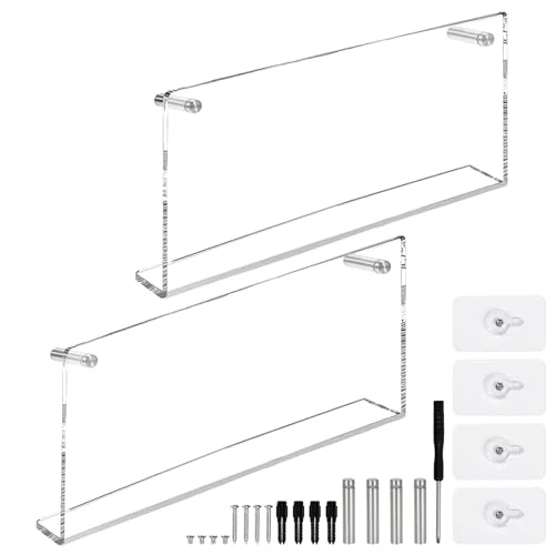 Acryl Zeitschriftenhalter Wand - 2 Stück Magazinhalter 40CM Zeitschriftenständer Transparente Prospekthalter Bücherregal Organizer für Büro Brief Schlafzimmer Schulen Wohnzimmer