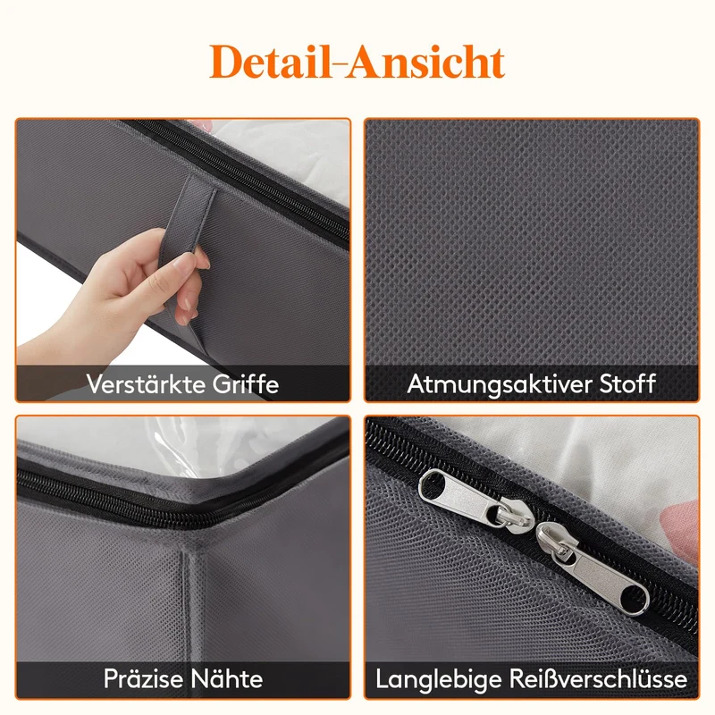Lifewit Aufbewahrungstasche 95L, Unterbettkommode, Transporttasche 4 Stück
