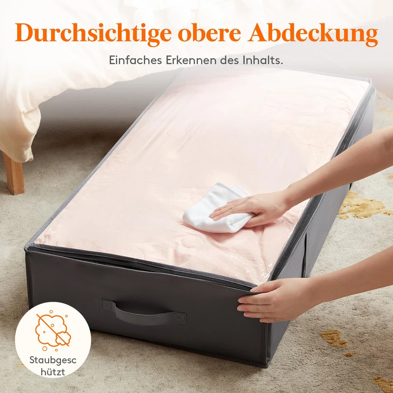 Lifewit Aufbewahrungstasche 95L, Unterbettkommode, Transporttasche 4 Stück
