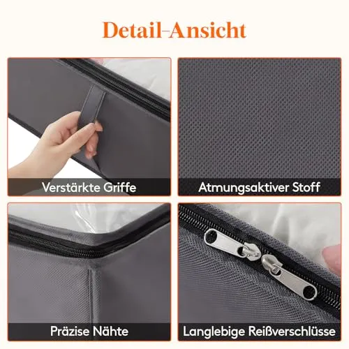 Lifewit Aufbewahrungstasche 95L, Unterbettkommode, Transporttasche 4 Stück
