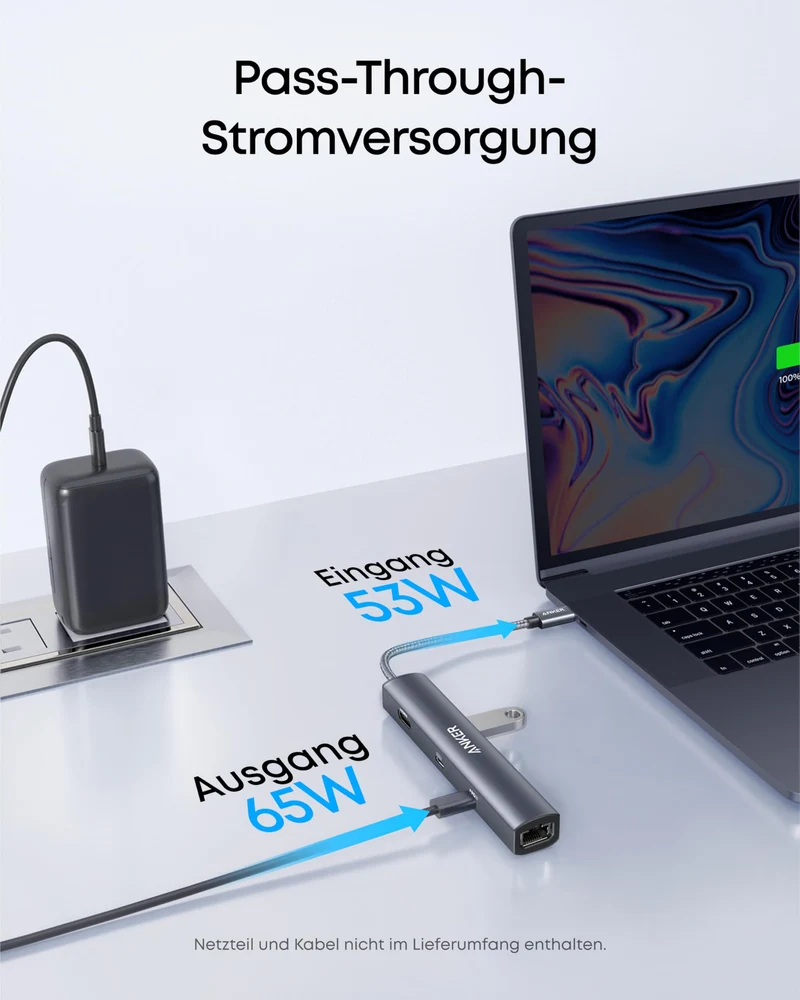 Anker PowerExpand 6-in-1 USB-C Ethernet Adapter, 4K HDMI, 1Gbps