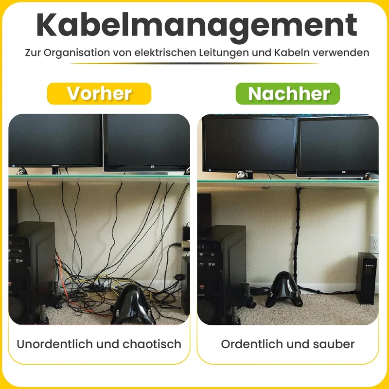 Offgridtec 100 Stk. wiederverschließbare Kabelbinder 7,6×300 mm (schwarz)
