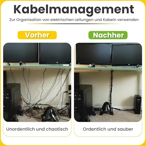 Offgridtec 100 Stk. wiederverschließbare Kabelbinder 7,6×300 mm (schwarz)