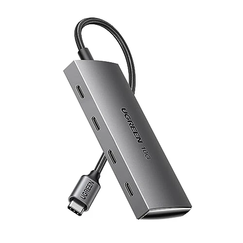 UGREEN USB C Hub 10 Gbps, Adapter mit 4 USB C 3.2 Ports (10cm)