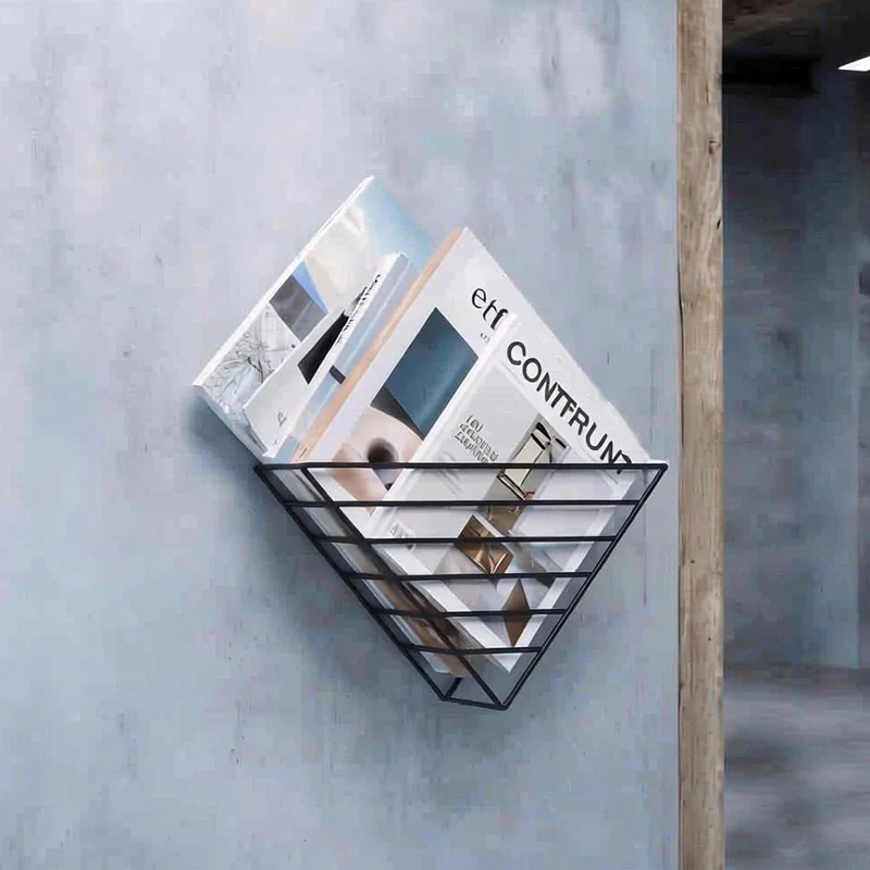 2 Stück Zeitschriftenhalter Wand Magazinhalter aus Metall
