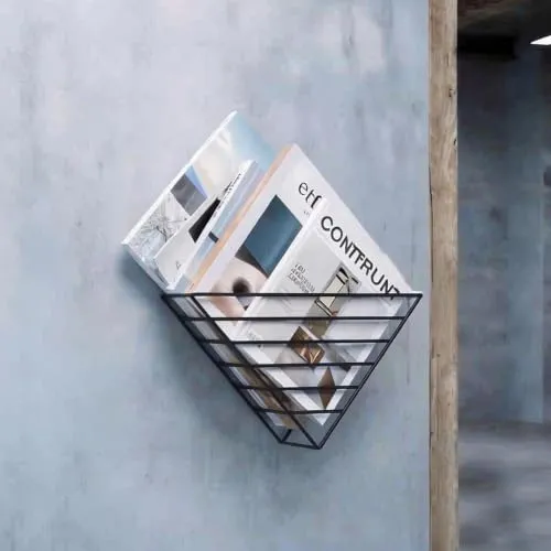 2 Stück Zeitschriftenhalter Wand Magazinhalter aus Metall