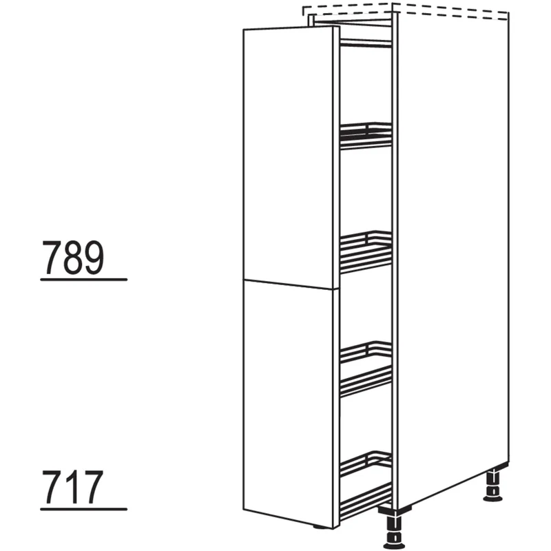 nobilia Highboard Apothekerschrank HDA40 40 cm
