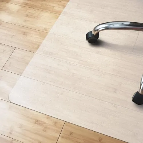 KARAT Bodenschutzmatte für Hartböden - 114 x 200 cm, milchweiß - Fußbodenschutz Bürostuhl Schutzmatte für Parkett Laminat Bodenmatte aus Polypropylen (Revolution)