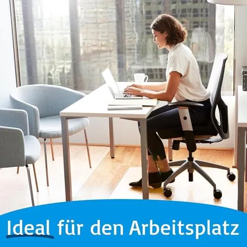KARAT Bodenschutzmatte für Hartböden - 114 x 200 cm, milchweiß - Fußbodenschutz Bürostuhl Schutzmatte für Parkett Laminat Bodenmatte aus Polypropylen (Revolution)