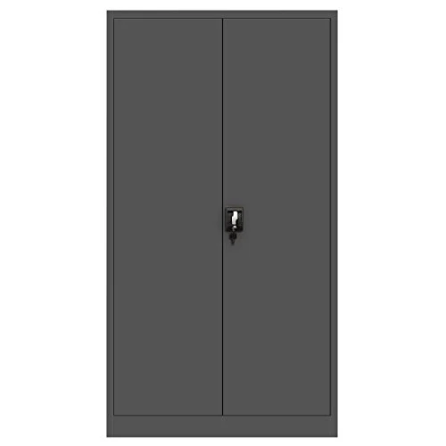 Jan Nowak Aktenschrank Metall abschließbar, Büroschrank, 195x90x40 cm