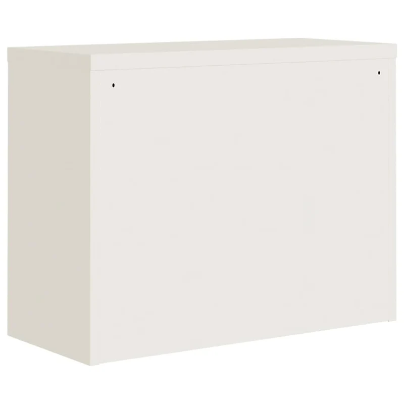Aktenschrank, Büroschrank abschließbar mit 2 Türen und 1 Einlegeböden, Allzweckschrank Mehrzweckschrank aus Stahl für Home-Office, Weiß 90x40x70 cm