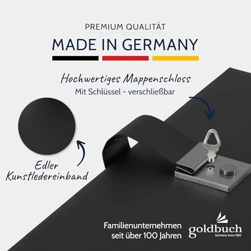 goldbuch 53523 Dokumentenmappe DIN A4 Bologna, Mappe 27,5 x 34 x 4,5 cm