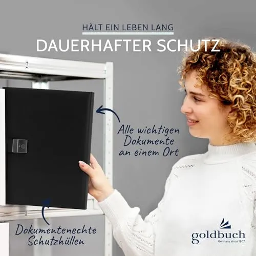 goldbuch 53523 Dokumentenmappe DIN A4 Bologna, Mappe 27,5 x 34 x 4,5 cm