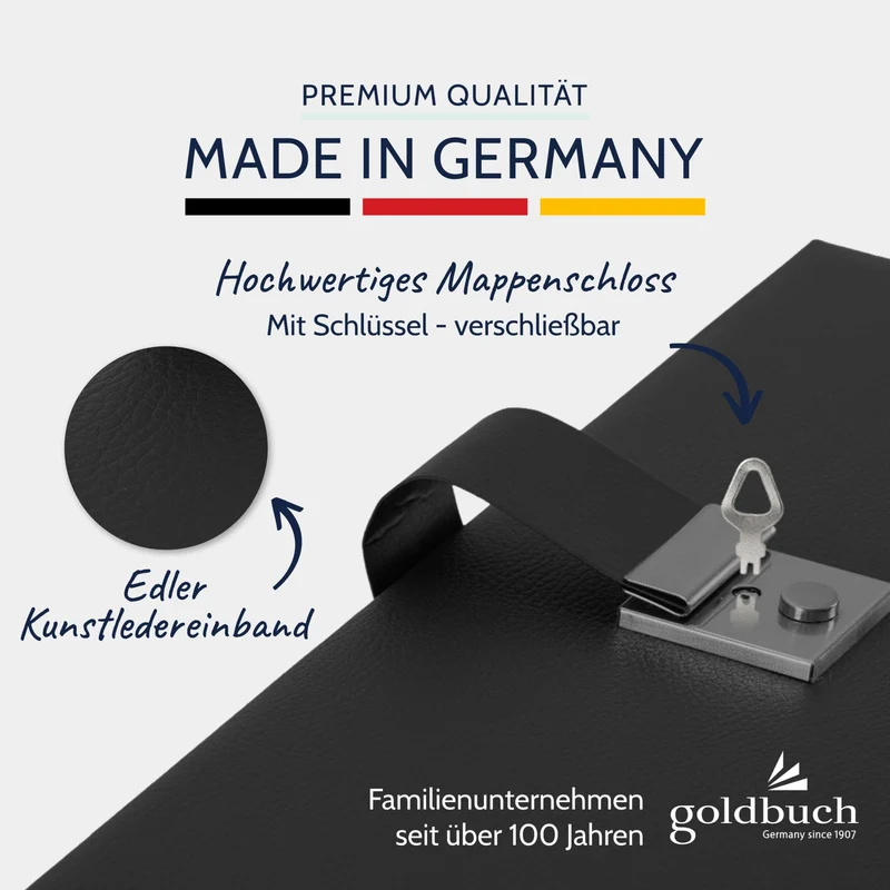 goldbuch 53523 Dokumentenmappe DIN A4 Bologna, Mappe 27,5 x 34 x 4,5 cm