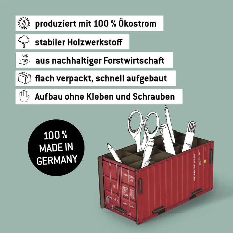 Werkhaus Container Penbox rot