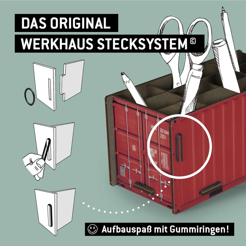 Werkhaus Container Penbox rot