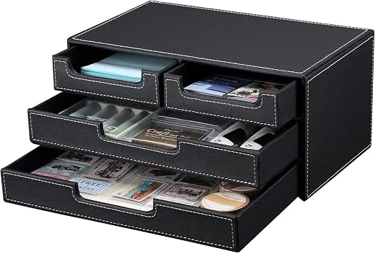 KINGFOM Schwarz Schreibtischorganizer Schreibtisch Ordnungssystem