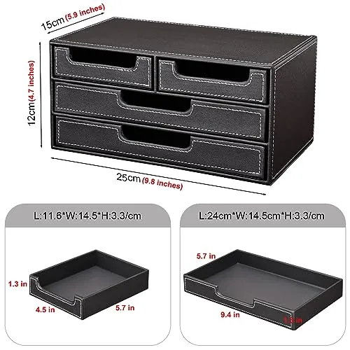 KINGFOM Schwarz Schreibtischorganizer Schreibtisch Ordnungssystem