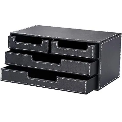 KINGFOM Schwarz Schreibtischorganizer Schreibtisch Ordnungssystem