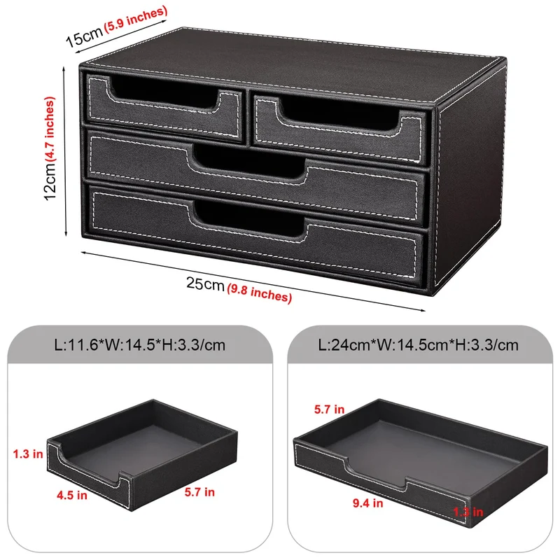 KINGFOM Schwarz Schreibtischorganizer Schreibtisch Ordnungssystem