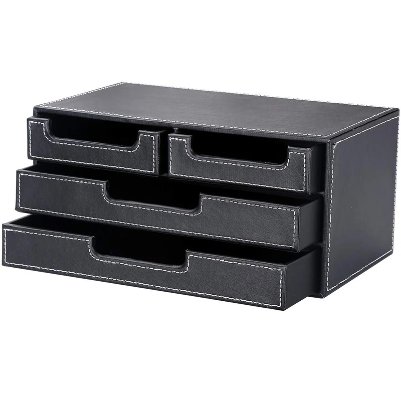 KINGFOM Schwarz Schreibtischorganizer Schreibtisch Ordnungssystem