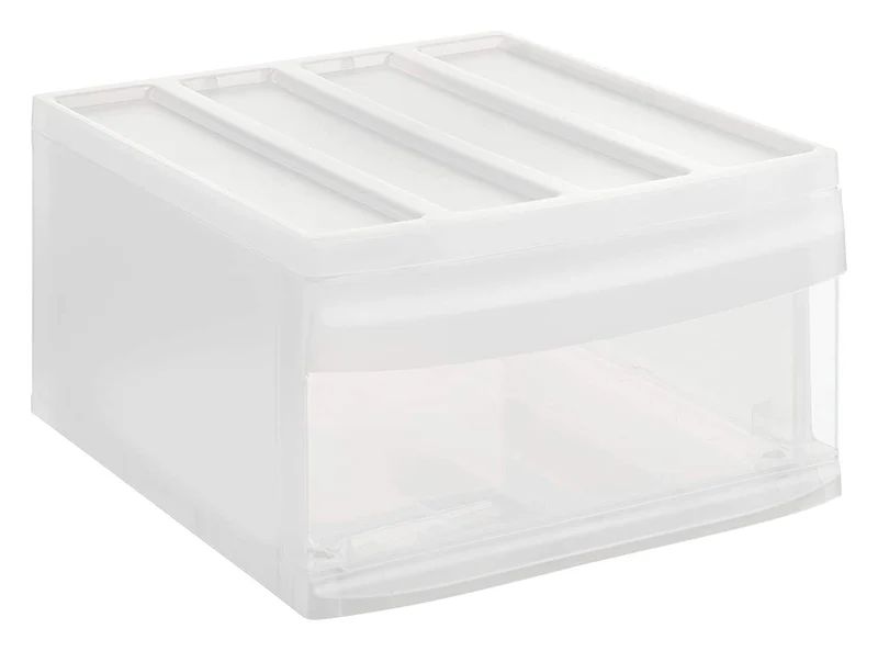 Rotho Systemix Aufbewahrungsbox Stapelbox mit Schublade PP Transparent