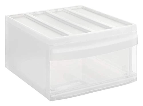Rotho Systemix Aufbewahrungsbox Stapelbox mit Schublade PP Transparent