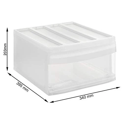 Rotho Systemix Aufbewahrungsbox Stapelbox mit Schublade PP Transparent