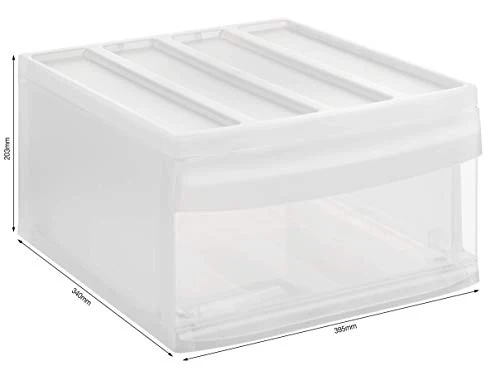 Rotho Systemix Aufbewahrungsbox Stapelbox mit Schublade PP Transparent