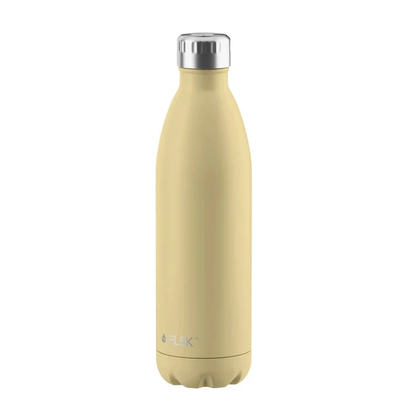 FLSK Trinkflasche aus Edelstahl, lemon, 750ml, 28,6cm hoch