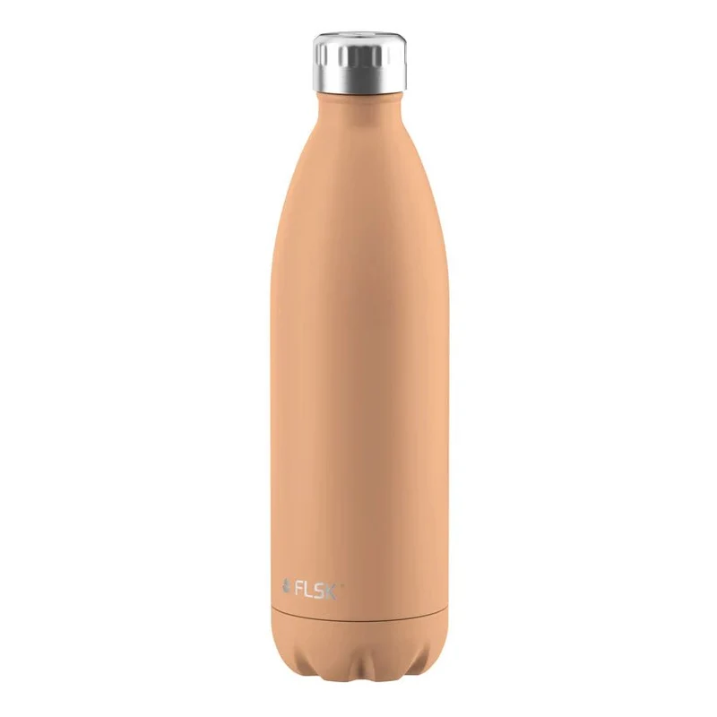 FLSK Trinkflasche aus Edelstahl, peach, 1000ml, 32cm hoch