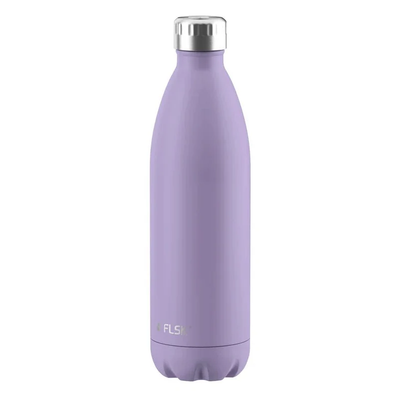 FLSK Trinkflasche aus Edelstahl, lavender, 1000ml, 32cm hoch