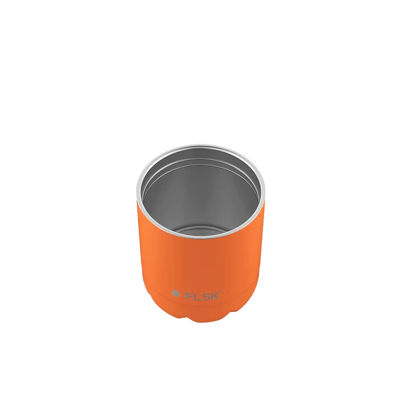 FLSK Trinkflasche mit Becher, orange, 700ml, 28,8cm hoch