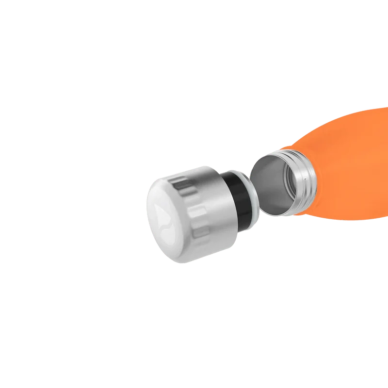 FLSK Trinkflasche mit Becher, orange, 700ml, 28,8cm hoch