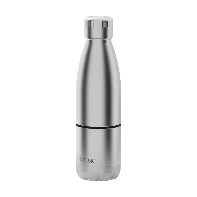 FLSK Trinkflasche mit Becher, stainless, 700ml, 28,8cm hoch