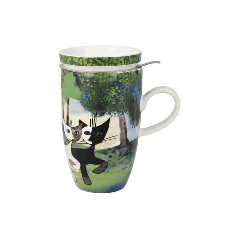Rosina Wachtmeister - Una passeggiata nel verde, Goebel, Teetasse mit Deckel und Sieb, 2024