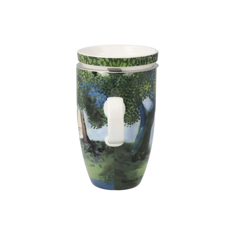 Rosina Wachtmeister - Una passeggiata nel verde, Goebel, Teetasse mit Deckel und Sieb, 2024