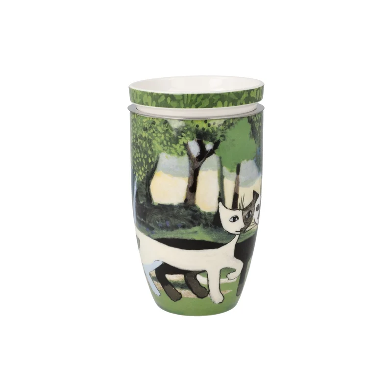 Rosina Wachtmeister - Una passeggiata nel verde, Goebel, Teetasse mit Deckel und Sieb, 2024